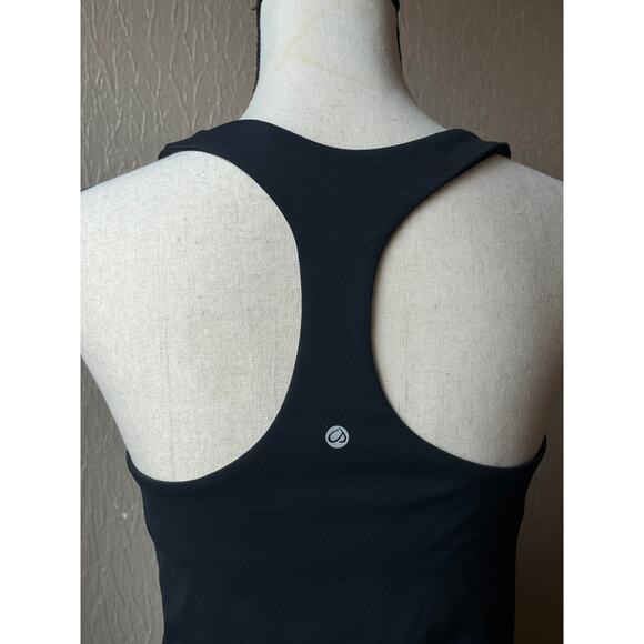 CRZ Yoga Women's Racerback Tank Top Black Athleisure Bra Built In Size Large-12 - Picture 5 of 10